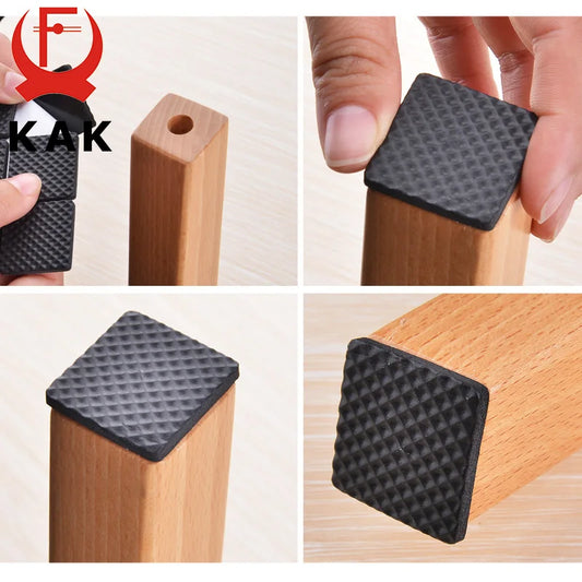 KAK 1-24PCS Self Adhesive Furniture Leg Feet Rug Felt Pads Anti Slip Mat Bumper Damper For Chair Table Protector Hardware