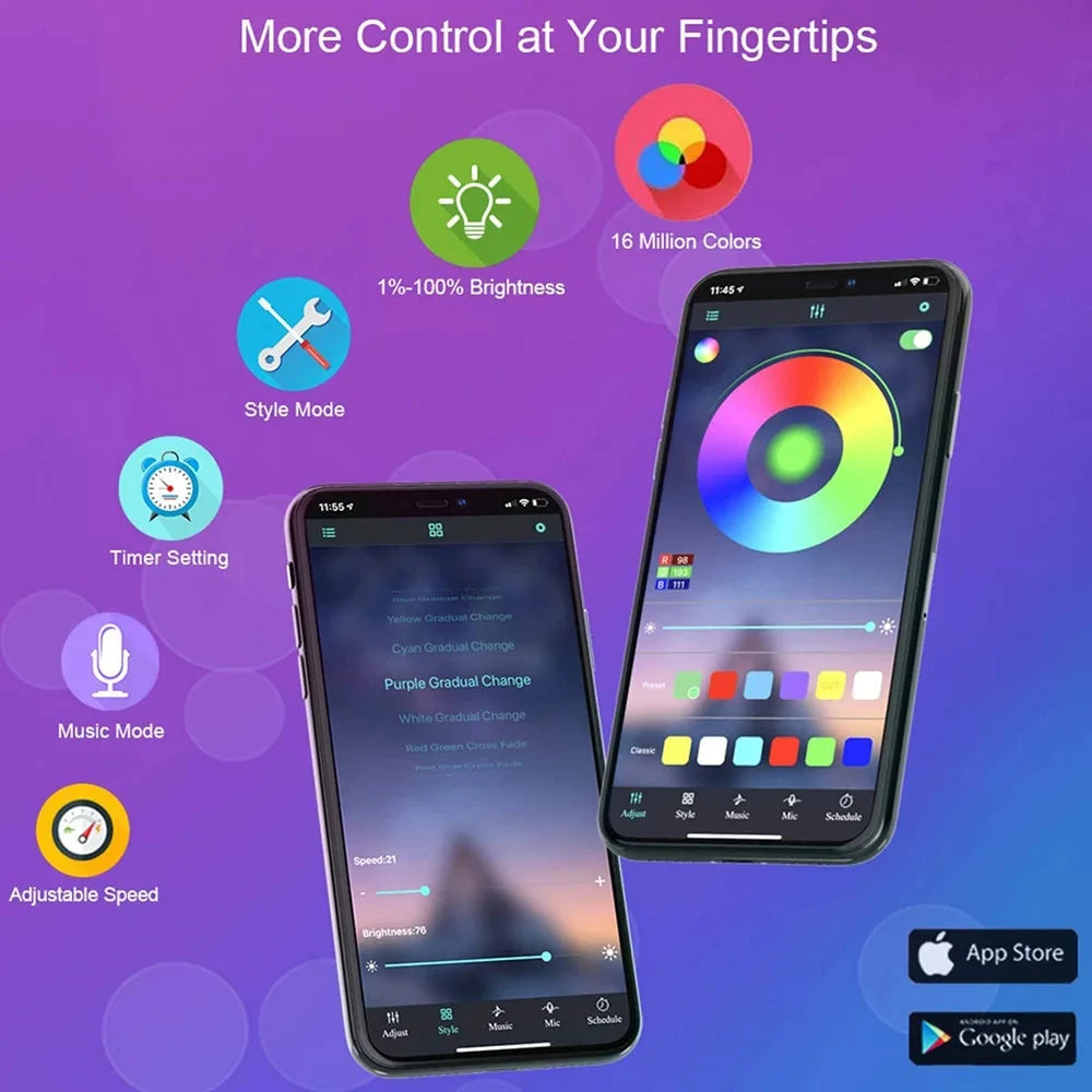 Led USB Strip Light Color Changing 5050 RGB LED Flexible Lights Bluetooth  for Children Gaming Room Home Party TV Backlight